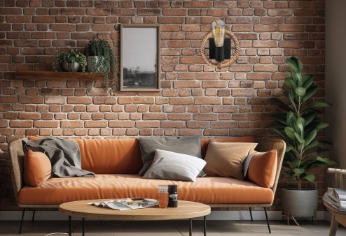 Wall Light Toolight APP1465-1W E27 brown / black