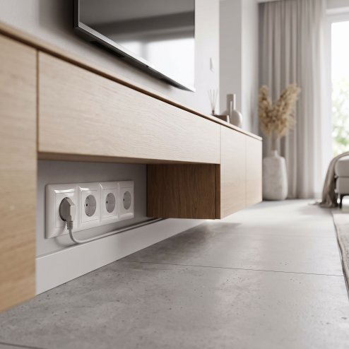 Toolight Quadruple Socket Frame Oste Jnh016-4f White