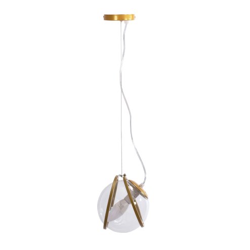 Pendant Lamp TOOLIGHT APP1089-1CP Gold Transparent Ball 1-light point E27 14x14x16-106cm