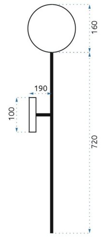 Wall Light Toolight APP582-1W E27 gold