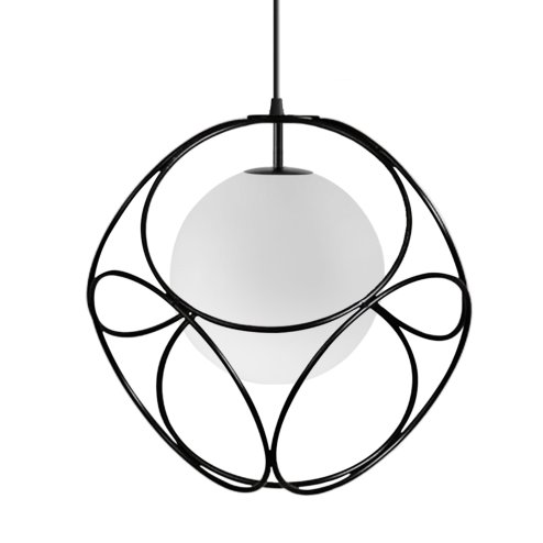 Pendant Lamp TOOLIGHT APP1019-1CP Black 1-light point E27 34x34cm