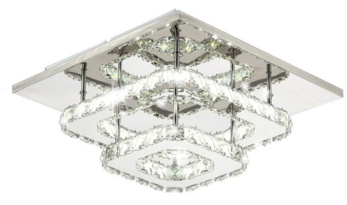 Ceiling LED Lamp Chandelier TOOLIGHT APP410-C Mirror Metal Cristal Square