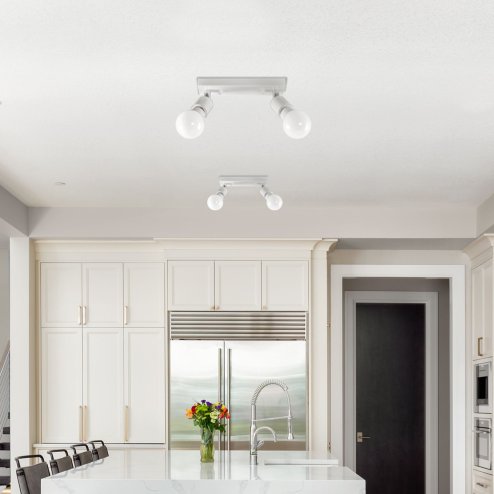 Ceiling Lamp Chandelier TOOLIGHT APP695-2C Spotlight 2 White 2-light points E27 20x7Cm