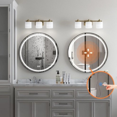 Bathroom LED Mirror REA MMJ 90cm Black