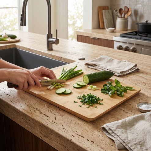 Kitchen Sink Cutting Board Rea P14489 Brown