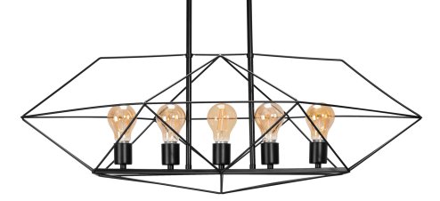 Pendant Lamp TOOLIGHT APP1037-5CP Black 5-light points E27 29x82x88cm
