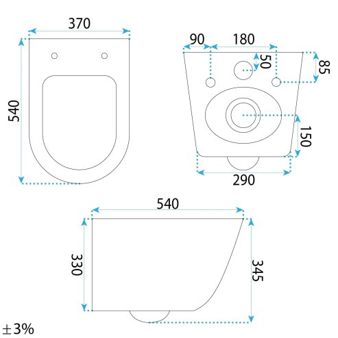 Rea Set: Wall-hung Toilet Bowl + Countertop Washbasin Duo Matcha Matt