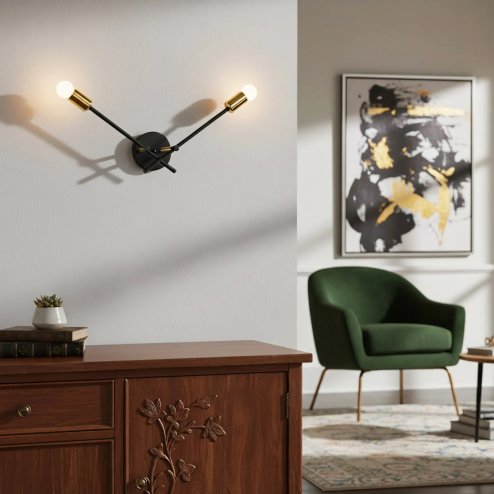 Wall Light Toolight APP1119-2W E27 black