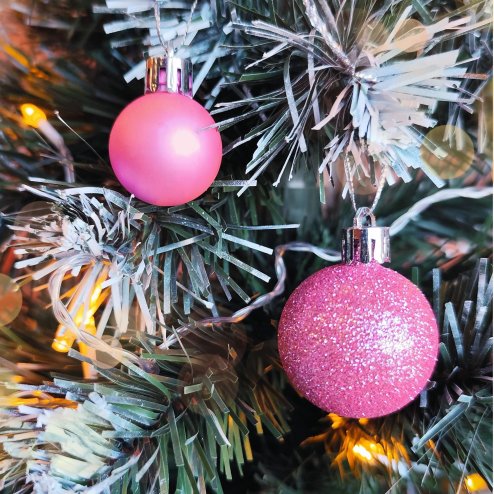 Christmas tree ornaments PINK 100pcs KL-21X03