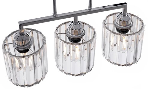Pendant Lamp TOOLIGHT 392228 Glamour Chrome 3-light points E27