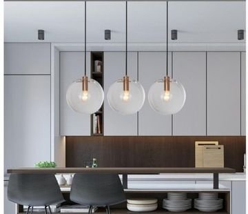 Pendant Lamp TOOLIGHT APP038-3CP LASSI Glass Rose-Gold 20cm E27