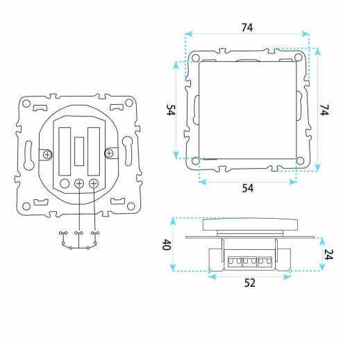 Toolight Single Switch Oste Jnh006-w Grey