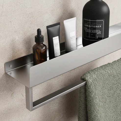 BATHROOM SHELF REA SF01-450 45CM BRUSH STEEL