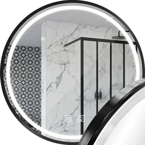 Bathroom LED Mirror REA MMJ 80cm Black