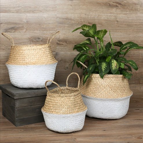 Natural boho-style basket YT21B-35