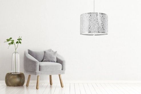 Pendant Lamp TOOLIGHT APP1015-1CP Chrome Round 1-light point E27 30x30x20-110cm