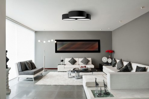 Ceiling Lamp Chandelier TOOLIGHT APP878-C Triangle Black 40cm 6-light points E27 49x46x8Cm