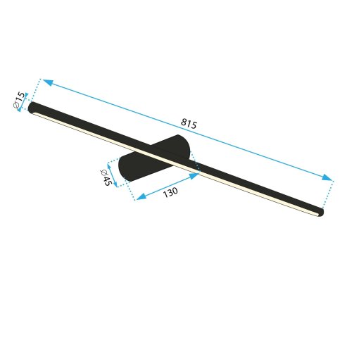 Bathroom Wall LED Light TOOLIGHT APP1346-W Gold 13W 80cm