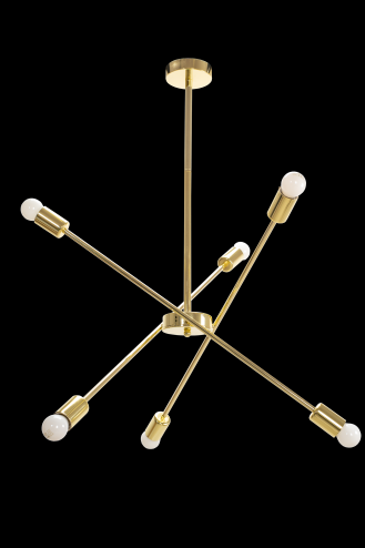 Pendant Lamp TOOLIGHT APP1115 Metal Gold E27 6-light points