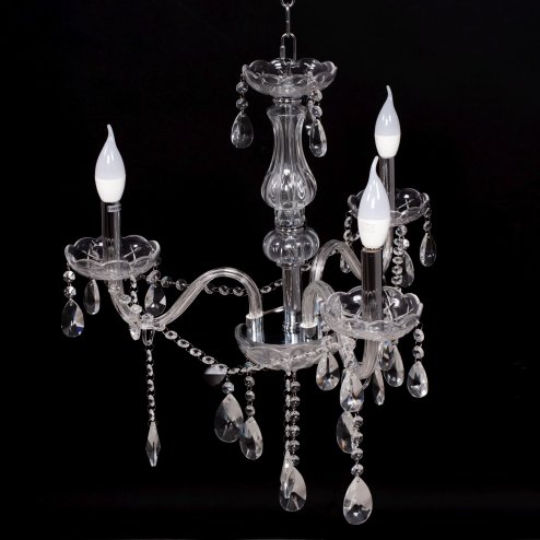 Chandelier Toolight 300752 Crystal Chrome 3-light points E14 60x60x58cm