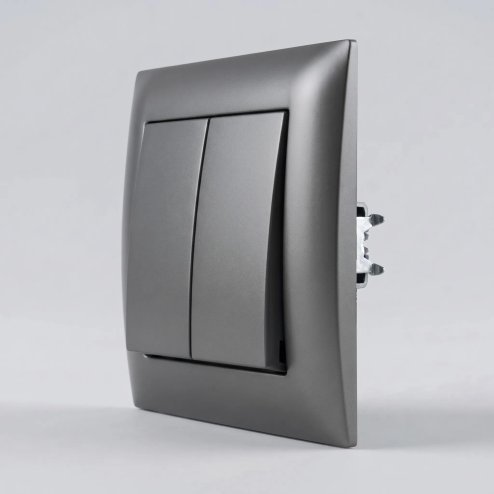 Toolight Double Switch Oste Jnh007-w Grey
