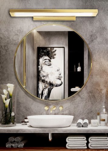 Bathroom Wall LED Light TOOLIGHT APP836-1W Gold 40cm 8W