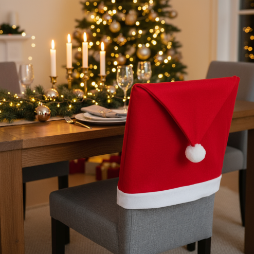 Christmas Chair Covers 2 pcs Santa's Hat