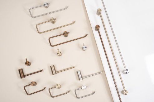 TOILET PAPER HOLDER REA 9711 PRISM BRUSH GOLD