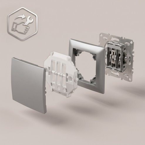 Toolight Single Switch Oste Jnh006-w Grey