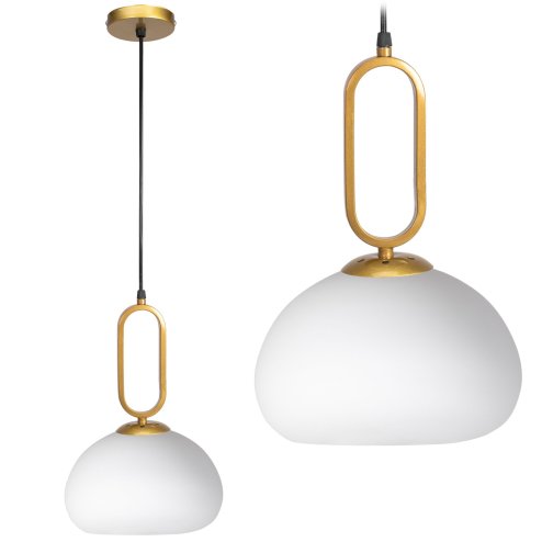Pendant Lamp TOOLIGHT APP1073-1CP White Gold 1-light point E27 23x23x15-100cm