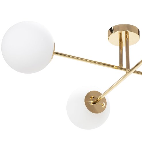 Ceiling Lamp Chandelier TOOLIGHT APP1248-4Cp Gold Metal Glass E27 4-light points
