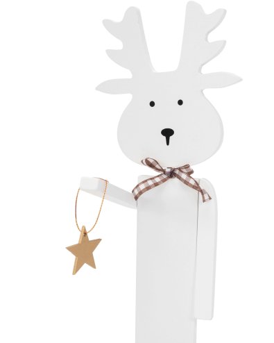 Wooden Christmas Reindeer 35cm 301036
