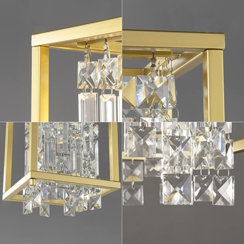 Pendant Lamp TOOLIGHT APP1111 PERPENDICULAIRE Metal Gold E27 1-light point