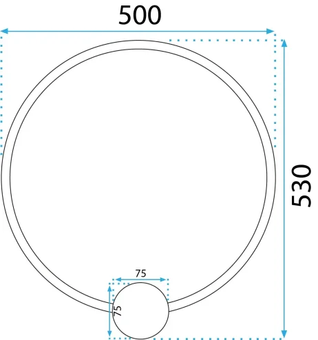 Wall LED Light Toolight APP1389-CW 23W black