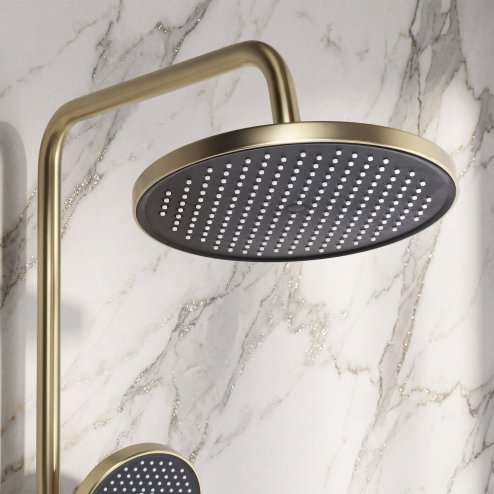 Rea Premium Shower Set Maxim Brush Gold 24,5X24,5X134Cm
