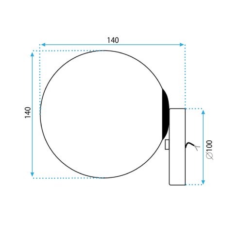 Wall Light Toolight APP949-1W E27 black