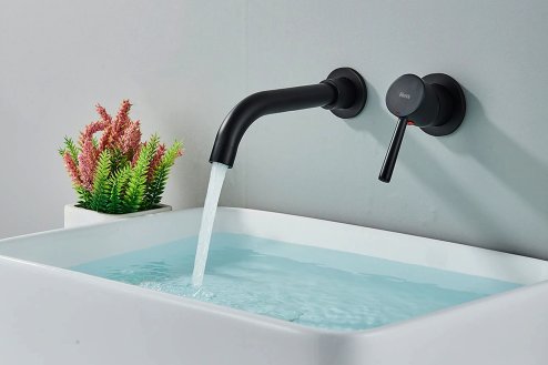 Concealed Basin Faucet REA Lungo Long Black + Box
