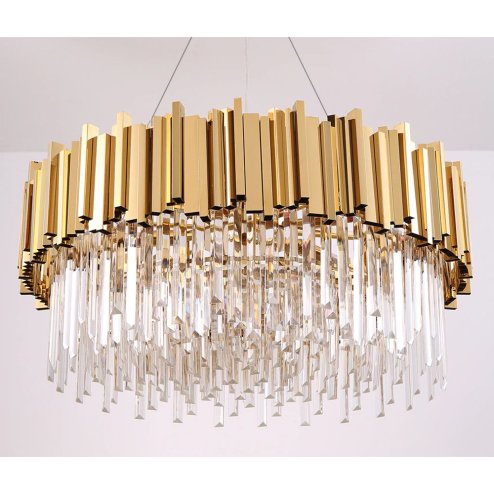 Chandelier Toolight APP601-C Crystal Gold 4-light points E14 38x38x13,5cm