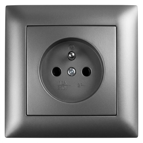 Toolight Single Socket Frame Oste Jnh013-1f Grey
