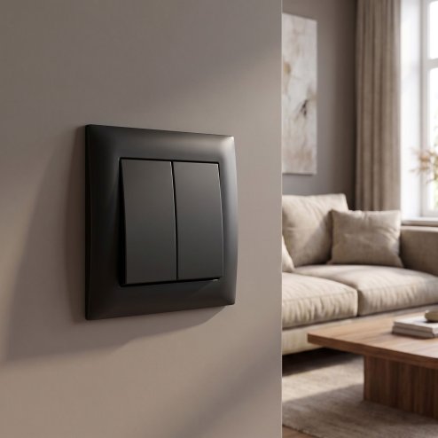 Toolight Double Switch Oste Jnh007-w Black