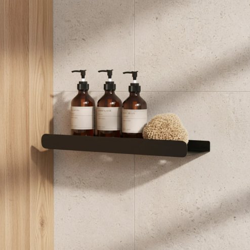 Bathroom Shelf Sf03 60Cm Black Matt