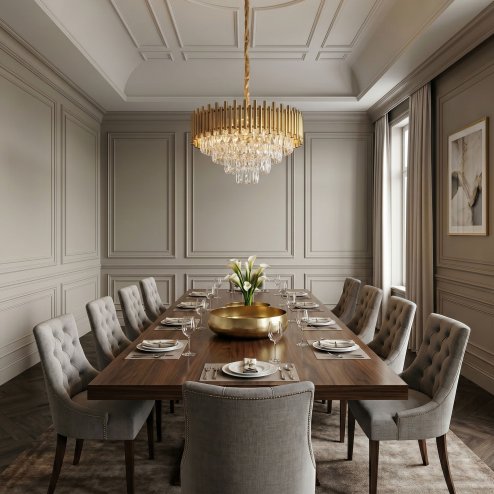 Ceiling Lamp Chandelier Toolight Swe103-Cp Gold