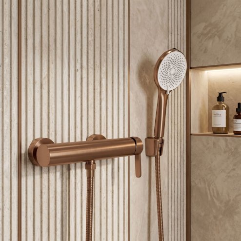 Shower Faucet Rea Ontario Side Brush Copper