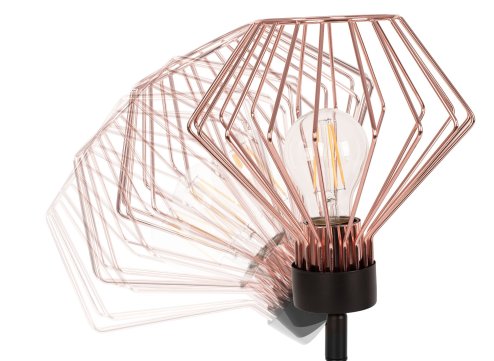Ceiling Lamp Chandelier TOOLIGHT APP536-3C Loft Black Rose-Gold 3-light points E27 19x20x28Cm