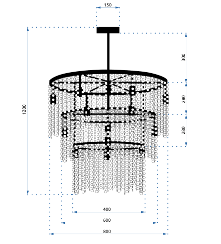 Lamp Cristal APP1314-CP Black
