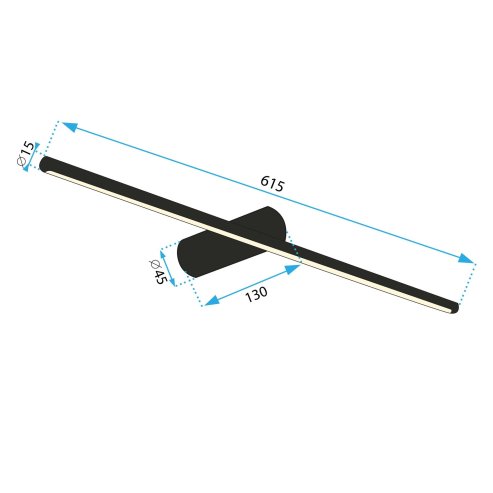 Bathroom Wall LED Light TOOLIGHT APP1345-W Gold 9W 60cm