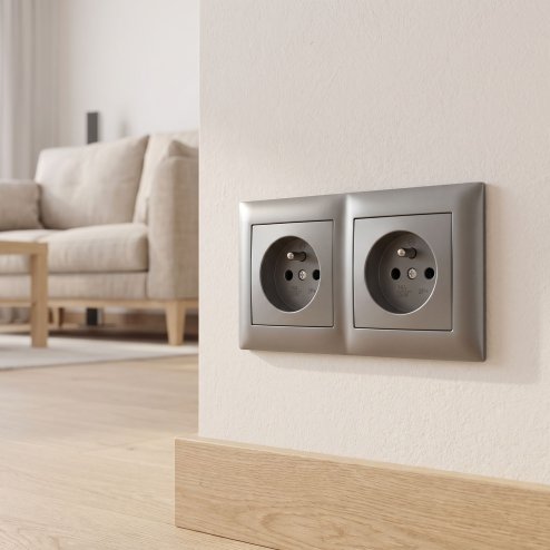 Toolight Double Socket Frame Oste Jnh014-2f Grey