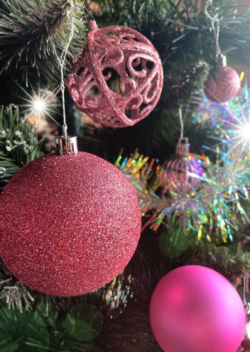Christmas balls Lilac/Rose 208 pcs