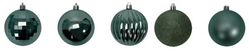 BOMBKI CHOINKOWE ZIELONE 34 SZT SYSD1688-027