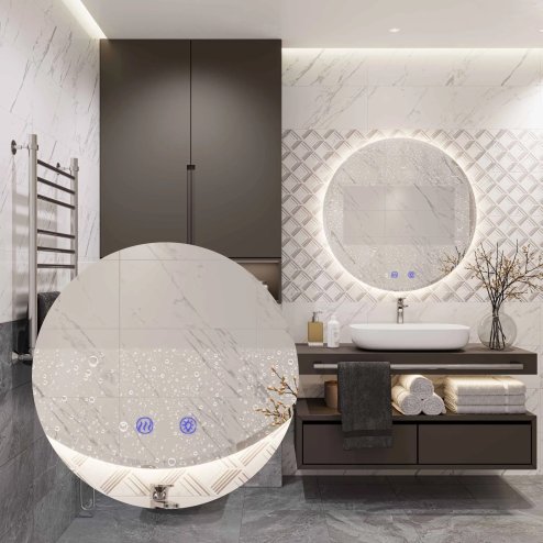 Bathroom LED Mirror REA HZJ 80cm